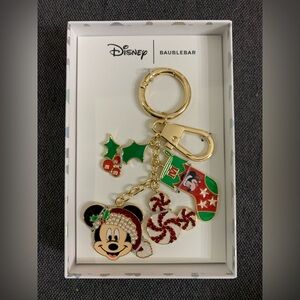 Disney x BaubleBar Christmas Mickey Mouse Keychain Charm-HTF!! BRAND NEW!